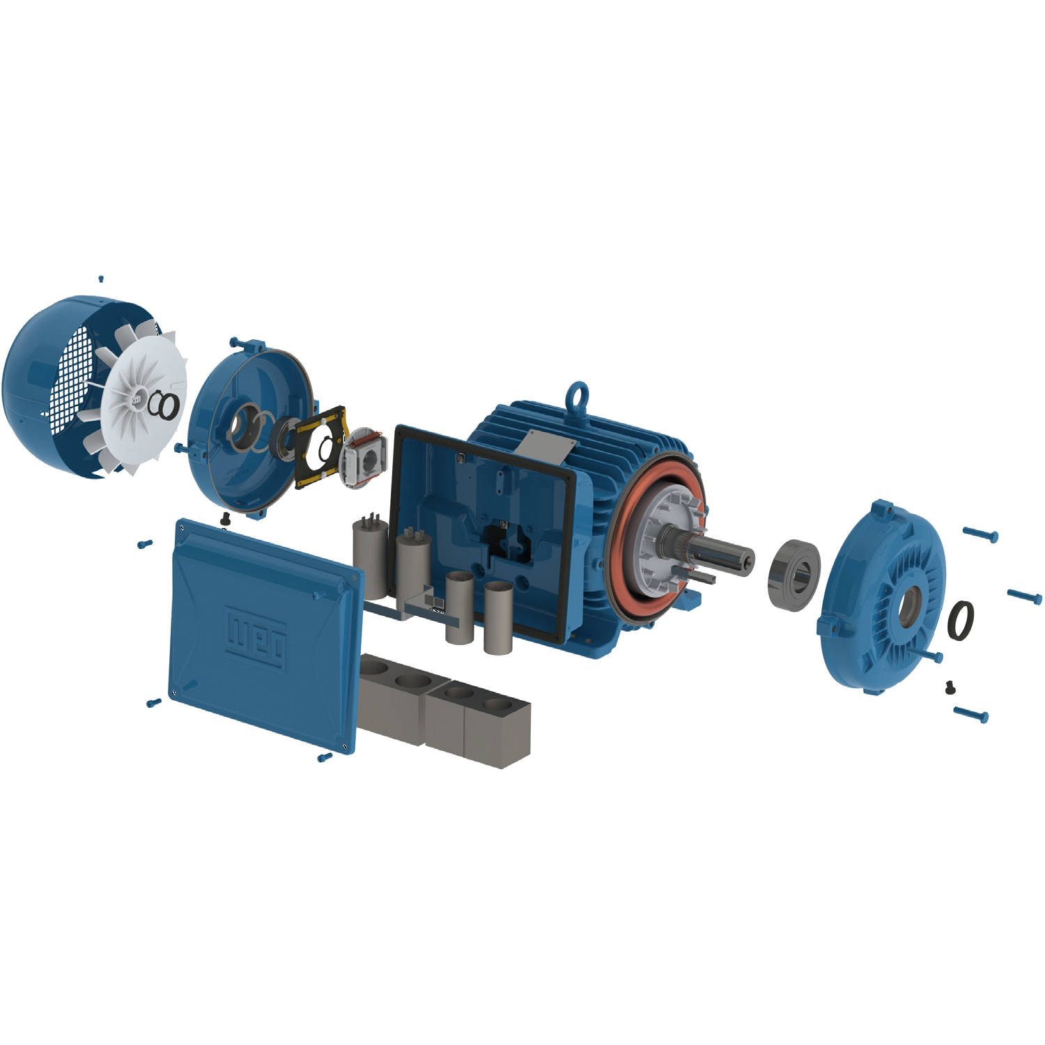 00718ES1DFD215ZW22 WEG 7.5HP Farm Duty Electric Motor, 1800RPM