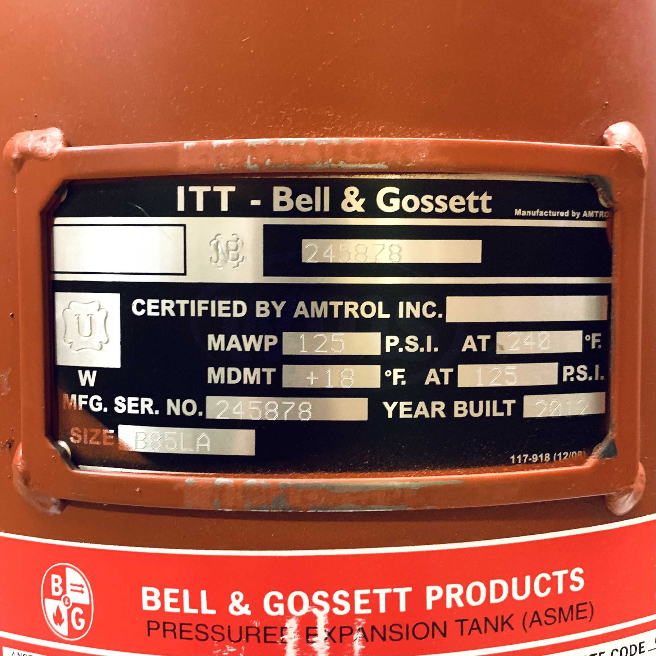 Bell & Gossett Compression Tanks – ASME