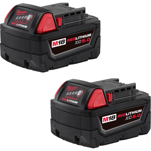 48-11-1852 Milwaukee M18™ REDLITHIUM™ 5.0Ah Battery - 2 Pack