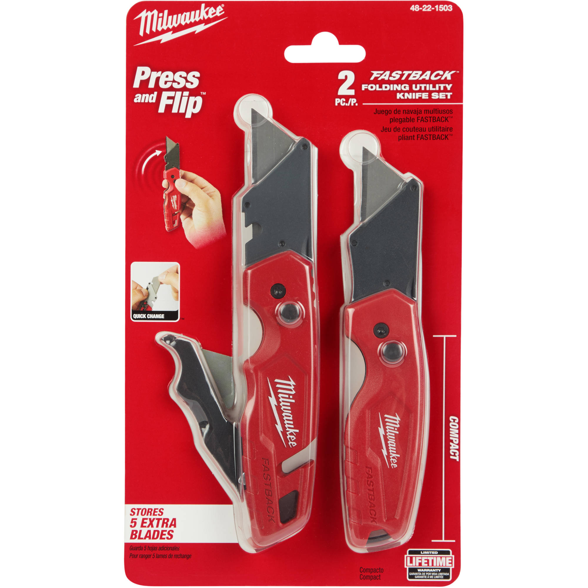 48-22-1503 Milwaukee FASTBACK™ Folding Utility Knife Set