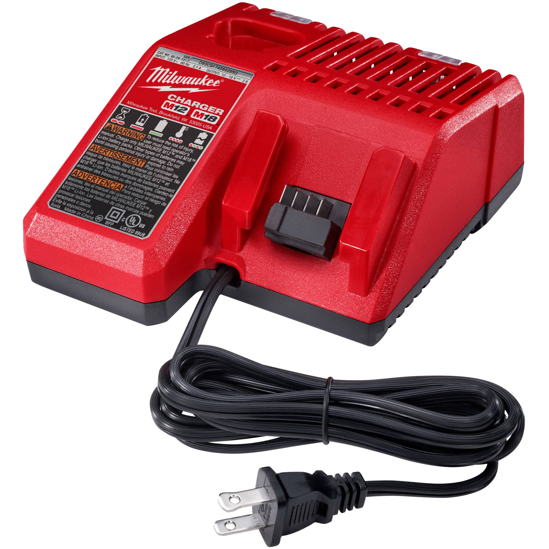 48-59-1812 Milwaukee M18™ & M12™ Multi-Voltage Charger