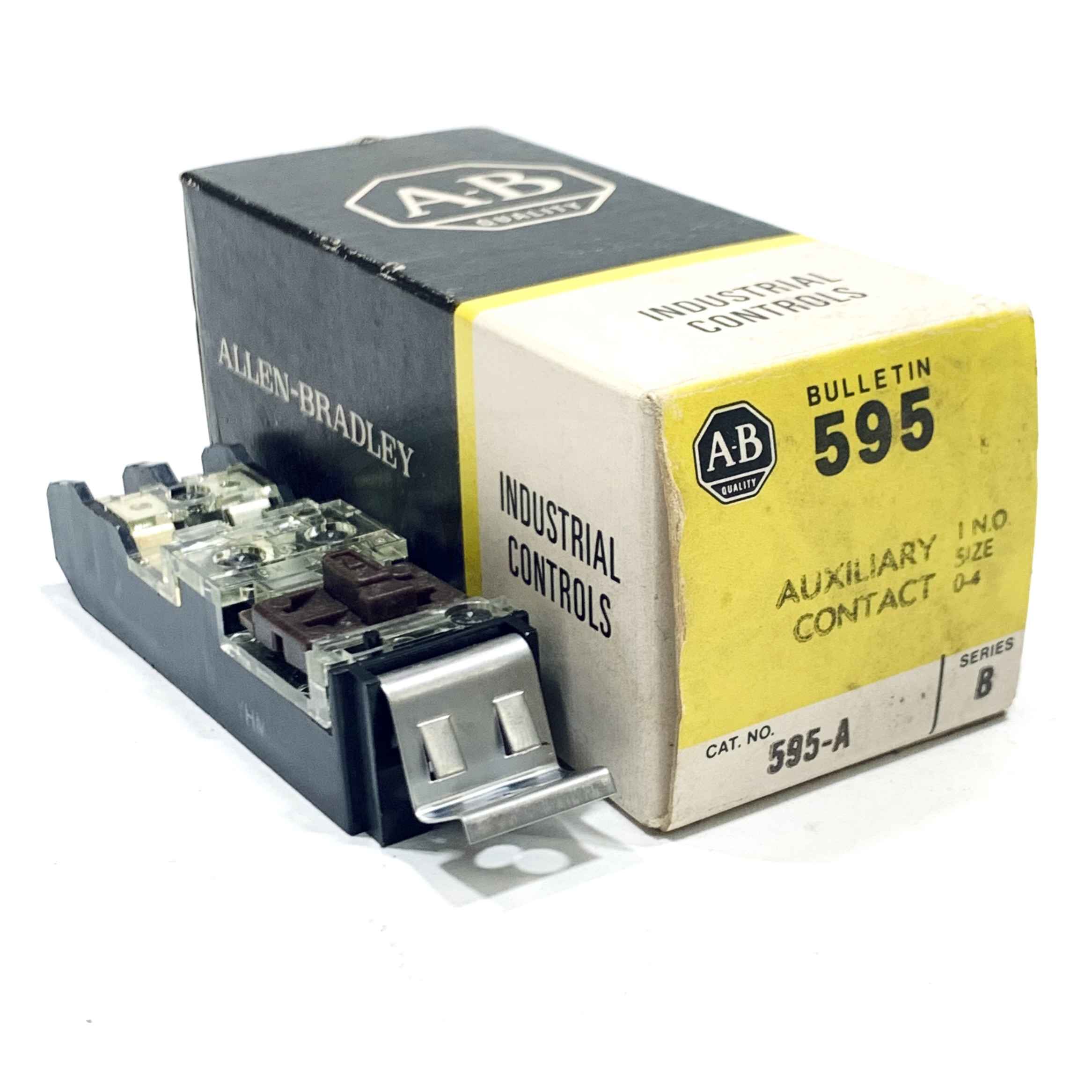 595-A Allen Bradley Heavy Duty Auxiliary Contact Size 0-4, Series B ...