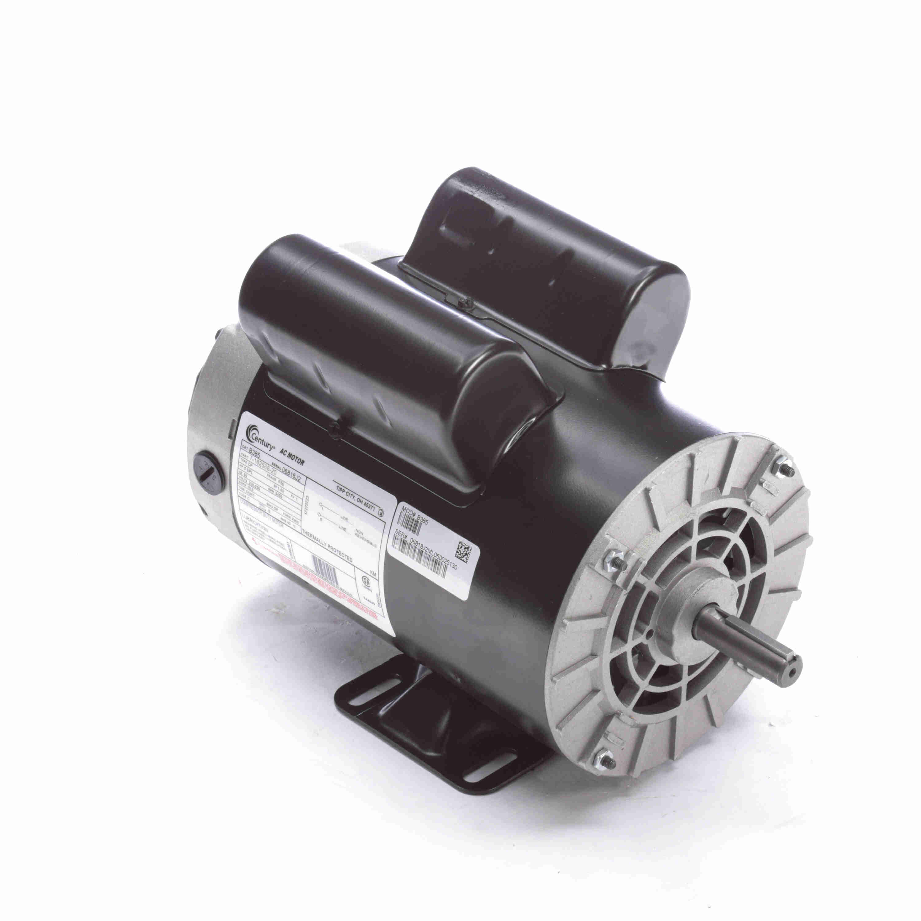 B385 Century 5HP Compressor Duty Electric Motor, 3450 RPM