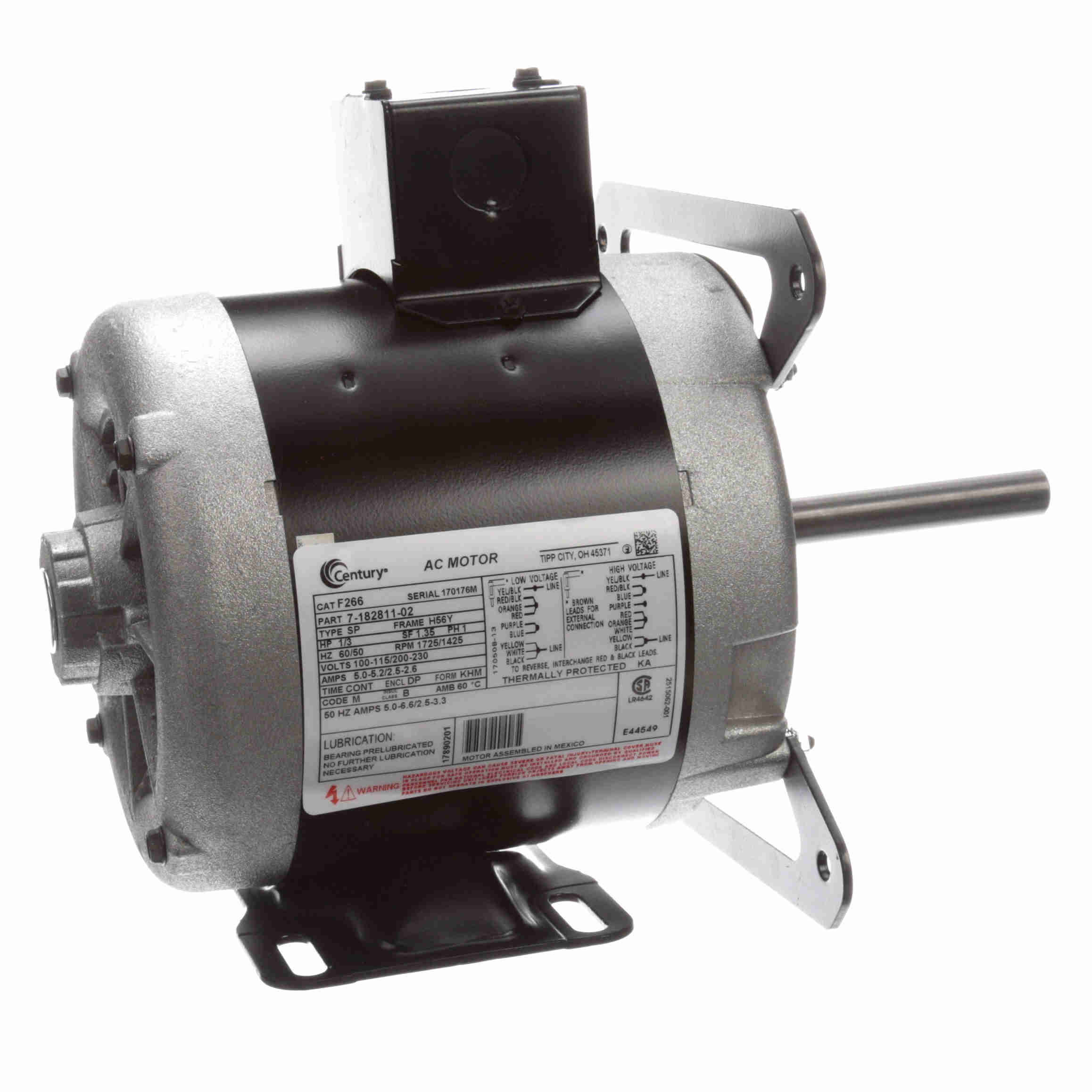 Century F266 Convection Oven Motor, 1/3HP 1725RPM