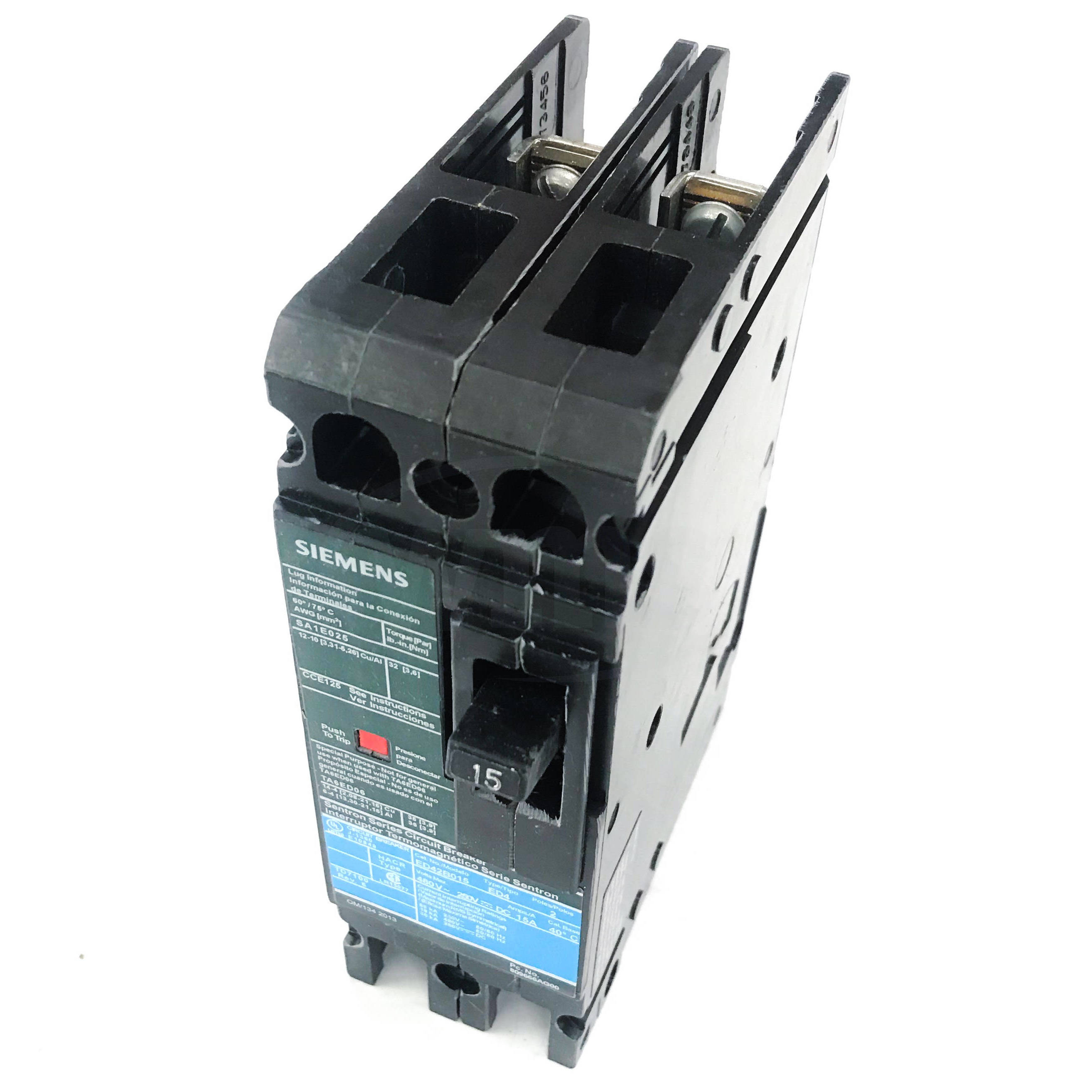 Ed42b015l Siemens Circuit Breaker 15a 2 Pole