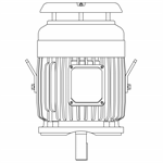 NPV0032C Teco-Westinghouse 3HP MAX-PE Cast Iron Electric Motor, 3600RPM