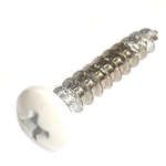 69492 Midwest #10 x 1^ White Head Stainless Steel Window Screw