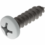 69481 Midwest #8 x 1/2^ White Head Stainless Steel Window Screw