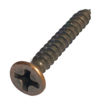 63284 Midwest #6 x 1^ Bronze Plated Flat Head Sheet Metal Screw