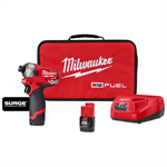 2551-22 Milwaukee M12 FUEL™ SURGE™ 1/4^ Hex Hydraulic Driver 2 Battery Kit