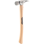 14oz Titanium Milled/Curved 18^ Hickory Handle Hammer