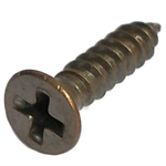 63281 Midwest #4 x 1/2^ Bronze Plated Flat Head Sheet Metal Screw