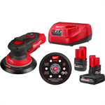 2584-22CX Milwaukee M12 FUEL 6^ Random Orbital Sander Kit (3/32^)