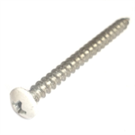 69494 Midwest #10 x 2^ White Head Stainless Steel Window Screw