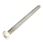 69495 Midwest #10 x 2-1/2^ White Head Stainless Steel Window Screw