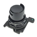 E34EHB1 Eaton Operator Button, Black, Half Shroud