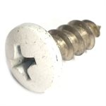 69488 Midwest #10 x 1/2^ White Head Stainless Steel Window Screw