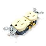 5320-ICP Leviton Receptacle 15 A - 125 V, Ivory