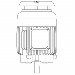 NPV0014C Teco-Westinghouse 1HP MAX-PE Cast Iron Electric Motor, 1800RPM