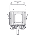 HBV0256C Teco-Westinghouse 25HP MAX-E2 Cast Iron Electric Motor, 1200RPM