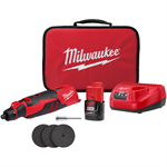 2525-21 Milwaukee M12 Brushless Rotary Tool Kit