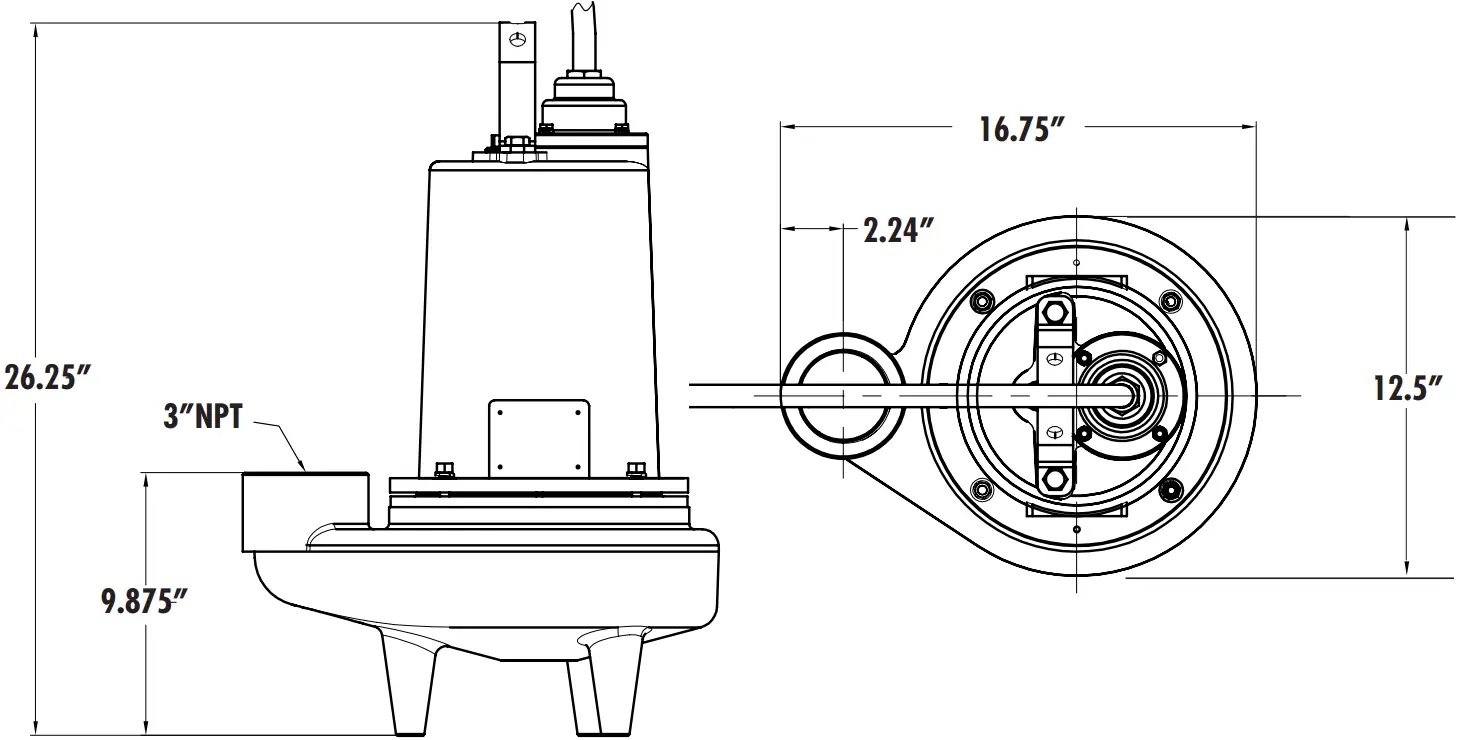 SWF500 Pump Dimensions